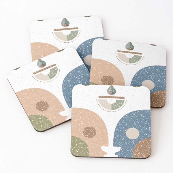 Item preview, Symmetrical geometric illustration features various shapes including circles, semicircles, and teardrop forms set against designed and sold by CreativebyTKK.