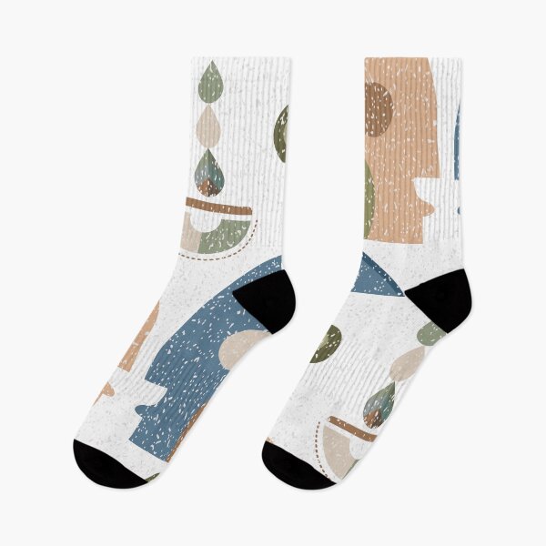 Item preview, Symmetrical geometric illustration features various shapes including circles, semicircles, and teardrop forms set against designed and sold by CreativebyTKK.