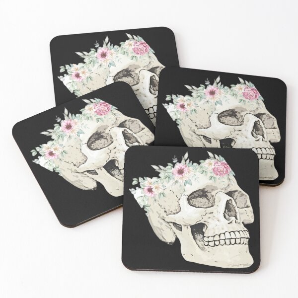 Item preview, Flower crown skull designed and sold by Buttonsadorn .