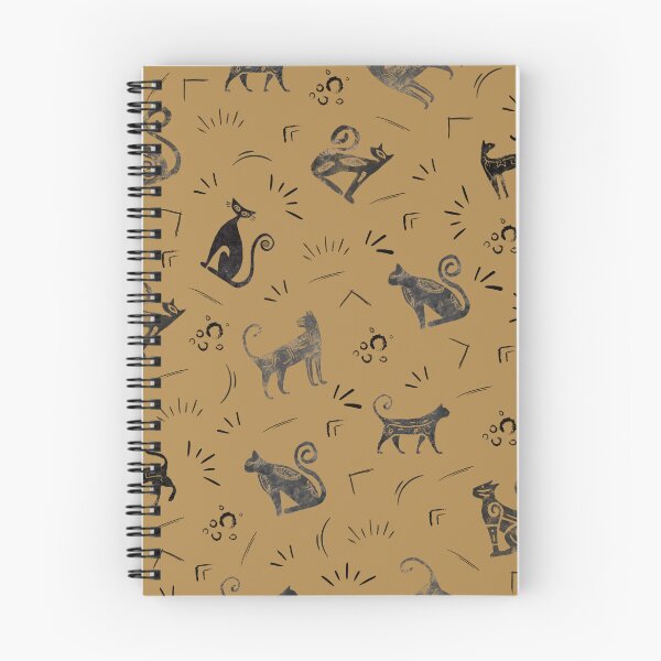 Item preview, Cave Art Cats on Dark Gray Orange designed and sold by KSimpson838.