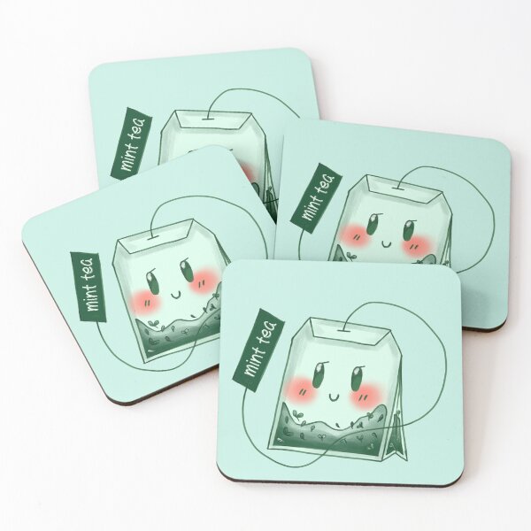 Item preview, Minty the Tea Bag | Cute Mint Tea Character Design designed and sold by Motivation-S.