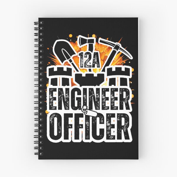 Item preview, 12A Engineer Officer Castle Top – Explosive Army MOS Design with Tools for Soldiers, Veterans & Military Leaders Black Distressed Font designed and sold by GFamilyC.
