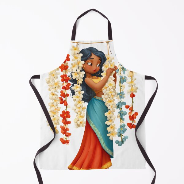 Item preview, Elegant Girl with Colorful Floral Garlands Display designed and sold by Artessie.