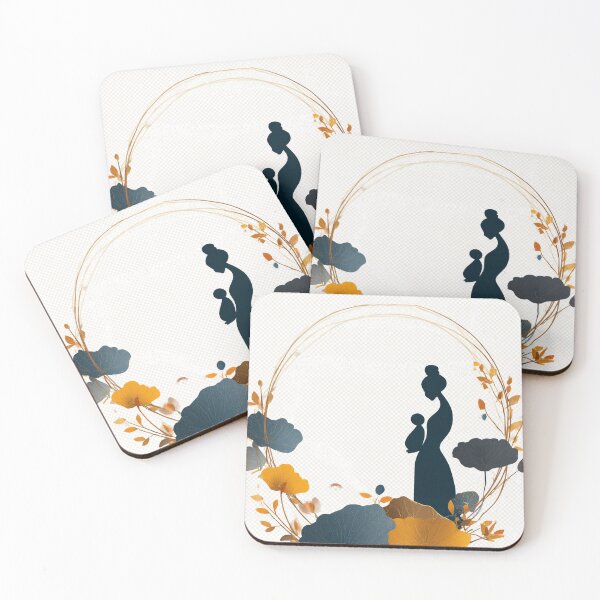 Item preview, Motherhood Silhouette Floral Wreath for New Mom Mother's Day designed and sold by BigStar-Cart.