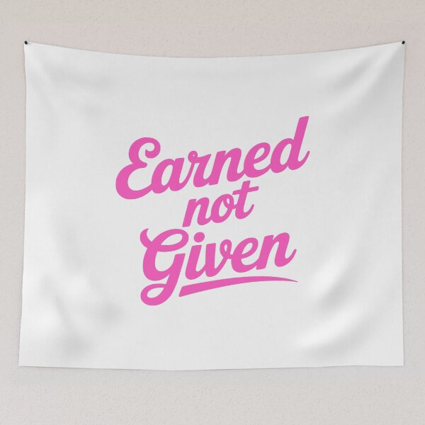 Item preview, Earned Not Given! Pink Gym Girl designed and sold by PMCreative.