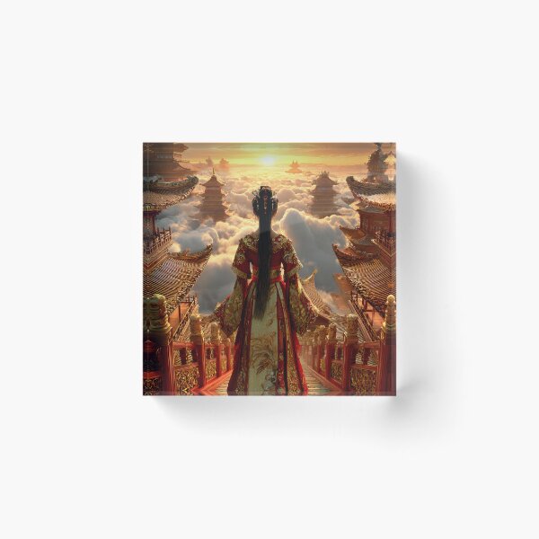 Item preview, Majestic Sunset Over Ancient Temples in the Clouds designed and sold by Artessie.