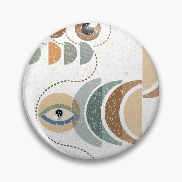 Item preview, Abstract design featuring geometric shapes in earthy tones of brown, green, and blue on a textured beige background. designed and sold by CreativebyTKK.