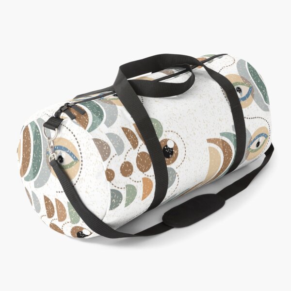 Item preview, Abstract design featuring geometric shapes in earthy tones of brown, green, and blue on a textured beige background. designed and sold by CreativebyTKK.