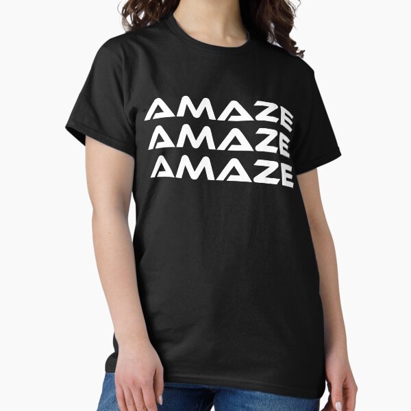 Amaze Amaze Amaze Classic T-Shirt – Retro Sci-Fi Typography Design Classic T-Shirt