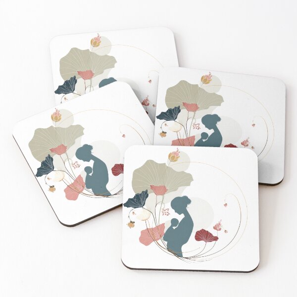 Item preview, Motherhood Bond Minimalist Floral Art Mother's Day Celebration designed and sold by BigStar-Cart.