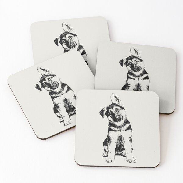 Item preview, German Shepherd Puppy Vintage Portrait designed and sold by RPrintPulse.