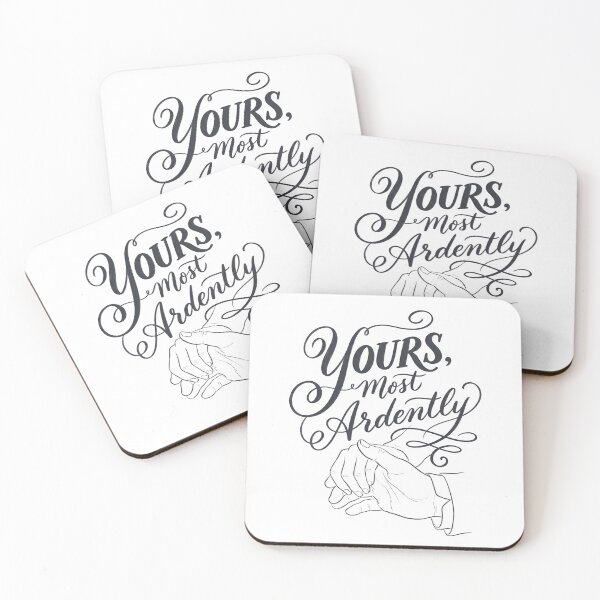 Item preview, Yours Most Ardently Pride and Prejudice Romantic Quote designed and sold by Fenay Designs.