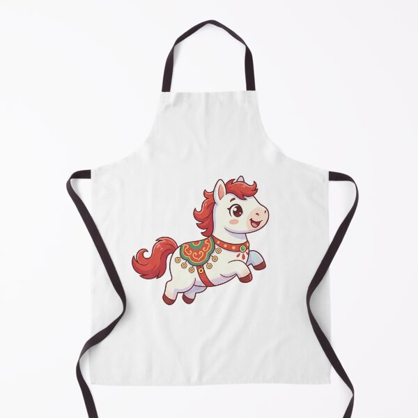 Item preview, Jumping Cute Chibi Horse Illustration designed and sold by JessieJoyStudio.