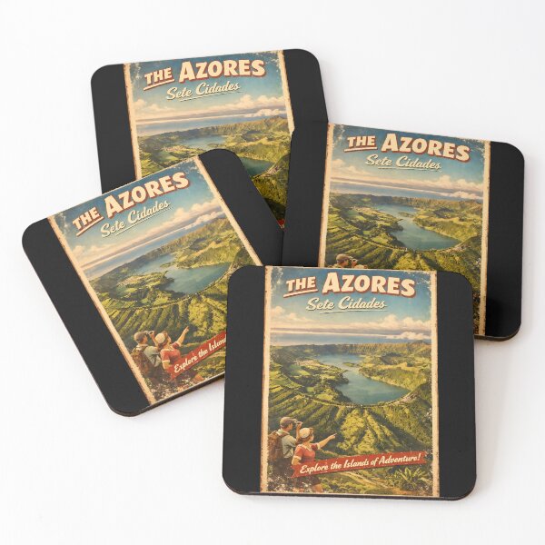 Item preview, The Azores – Sete Cidades Retro Travel Poster designed and sold by VVoodpecker Design.