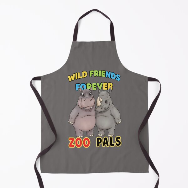 Item preview, Hippo and Rhino - Wild Friends Forever - Zoo Pals designed and sold by Art-Arcade6.