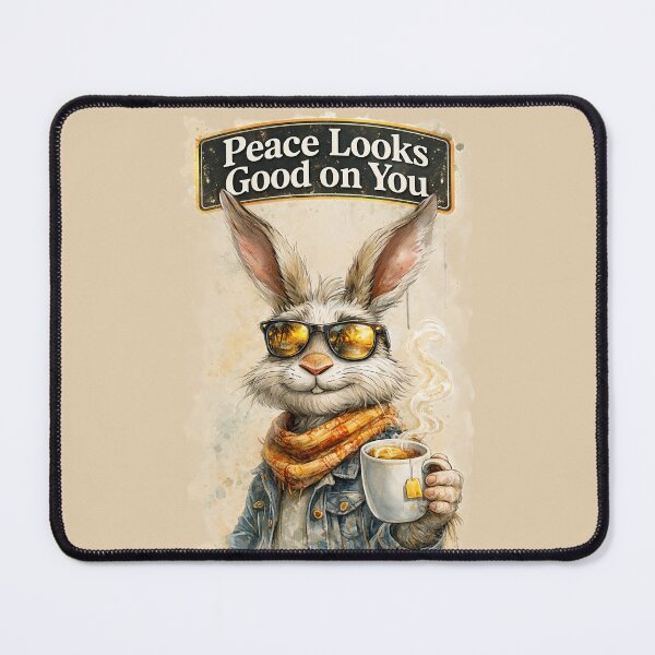 Item preview, Funny Rabbit with cup of tea. designed and sold by Natart1004.
