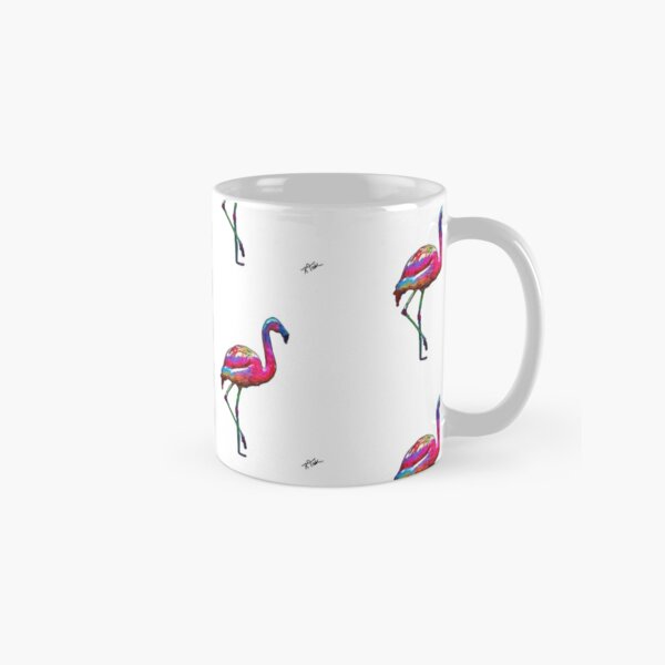 One Step At A Time Abstract Flamingo Classic Mug