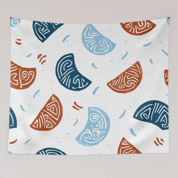 Aperçu de l'œuvre Nouvelle-Zélande Maori Paua Pattern Koru Design 817 créée et vendue par GrinGalore.