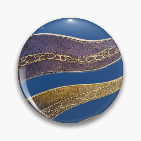 Item preview, Sapphire & Gold Flowing Lines Abstract designed and sold by annenambiro.