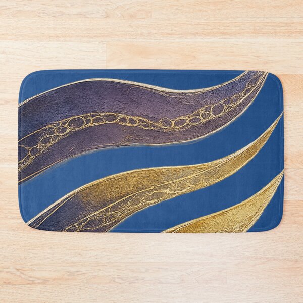 Item preview, Sapphire & Gold Flowing Lines Abstract designed and sold by annenambiro.