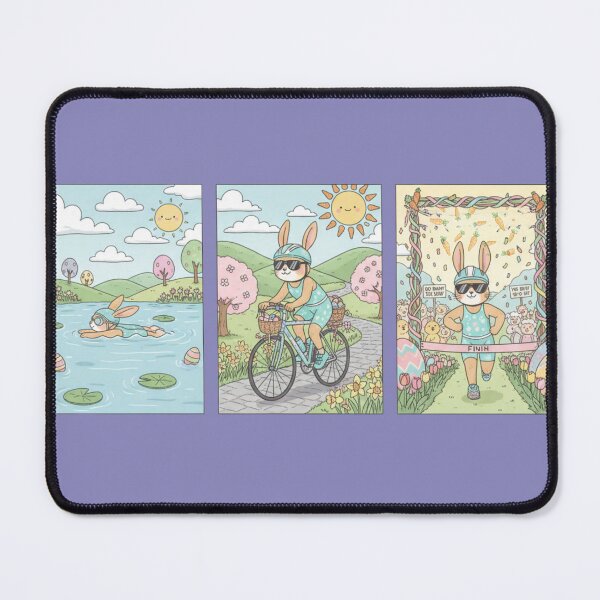 Item preview, Easter Triathlon Bunny - Swim Bike Run Athlete Rabbit designed and sold by LaurannaDesign.