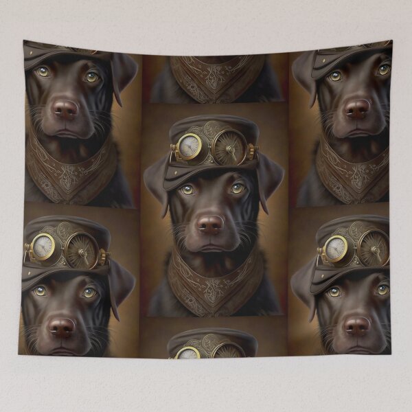 Item preview, Distinguished Steampunk Dog, Fun Steampunk Labrador Vintage Photograph designed and sold by Orianah.