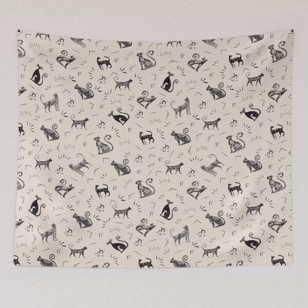 Item preview, Cave Art Cats on Beige designed and sold by KSimpson838.