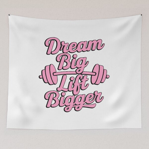 Item preview, Dream Big Lift Bigger! Pink Gym Girls designed and sold by PMCreative.