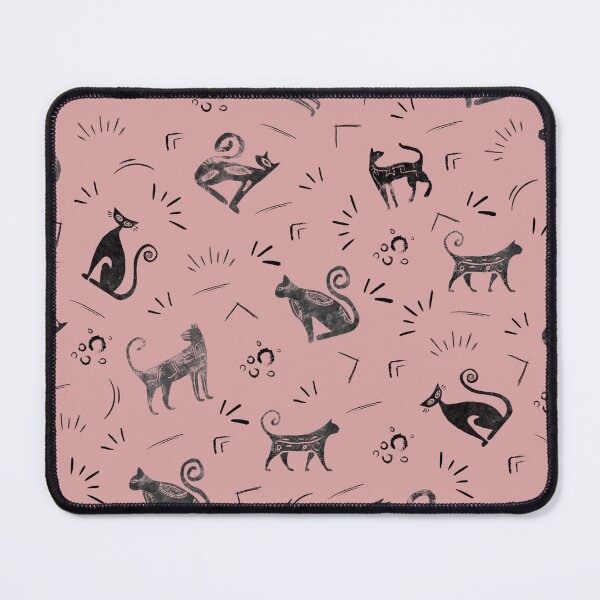Item preview, Cave Art Cats on Dark Tea Rose Pink designed and sold by KSimpson838.