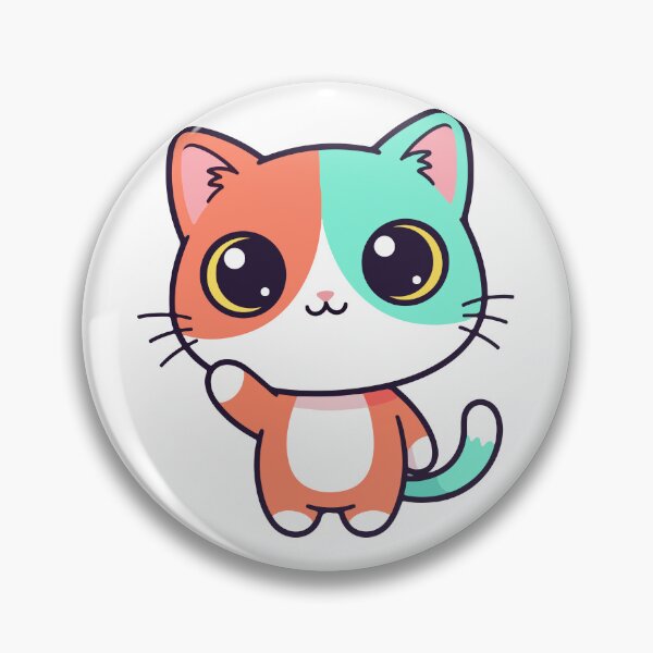 Item preview, Cute Bicolor Waving Cartoon Cat Illustration designed and sold by mdpzart.