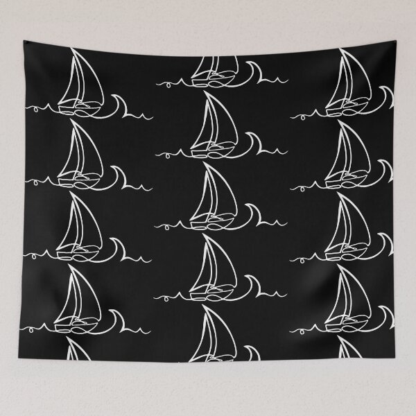 Item preview, Sketch of a white boat designed and sold by Lagueny.