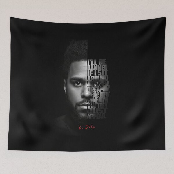 Item preview, Black and white J Cole quote. designed and sold by Enea Kelo.
