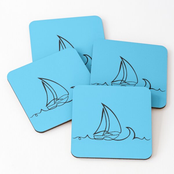 Item preview, Sketch of a black boat designed and sold by Lagueny.