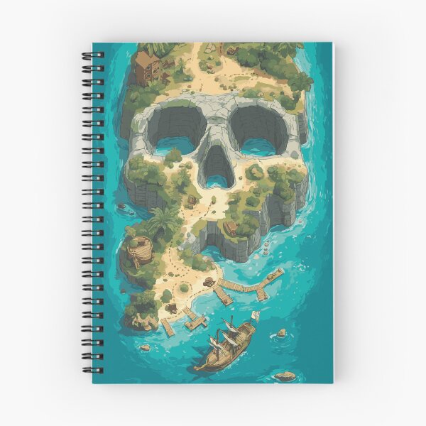 Item preview, Skull Island with Pirate Ship designed and sold by drizzd.