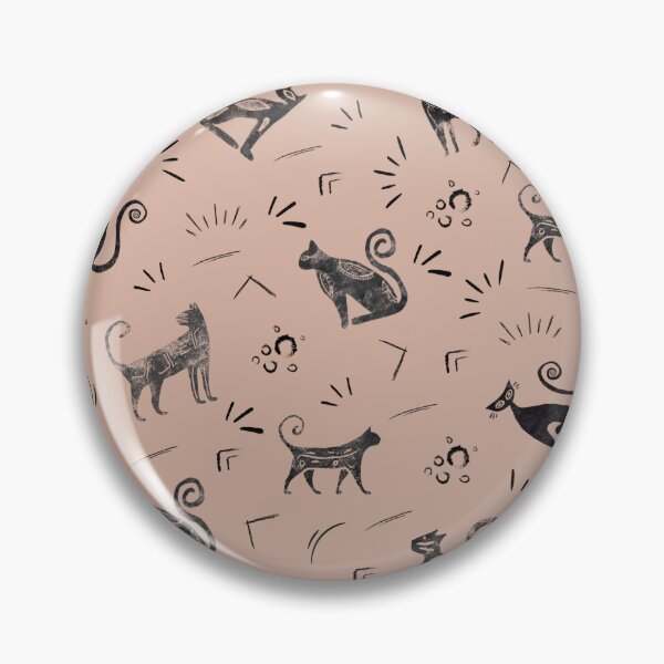 Item preview, Cave Art Cats on Pastel Gray Orange designed and sold by KSimpson838.