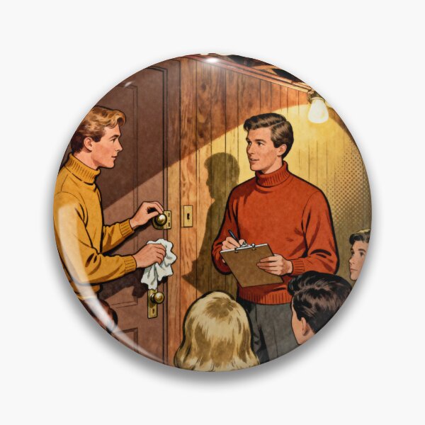 Item preview, Covering Your Tracks - Retro Parody Art designed and sold by PictorialWhimsy.