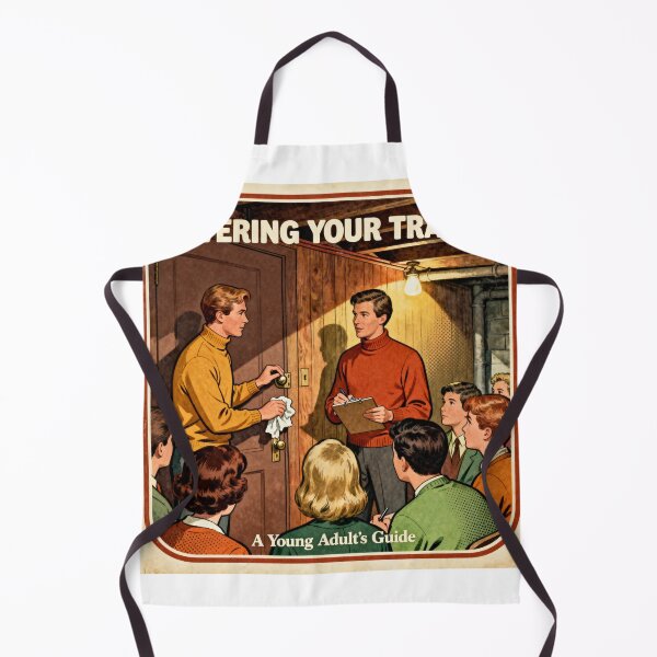 Item preview, Covering Your Tracks - Retro Parody Art designed and sold by PictorialWhimsy.