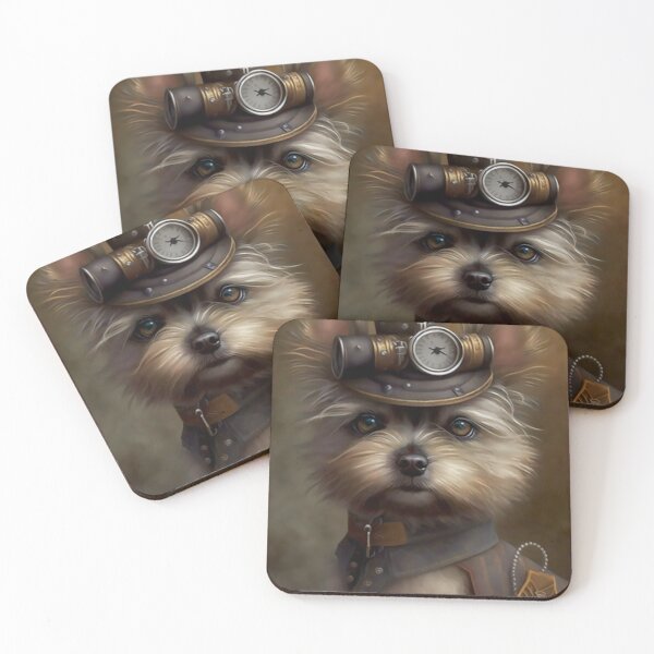 Item preview, Distinguished Steampunk Dog, Fun Steampunk Terrier Vintage Photograph designed and sold by Orianah.