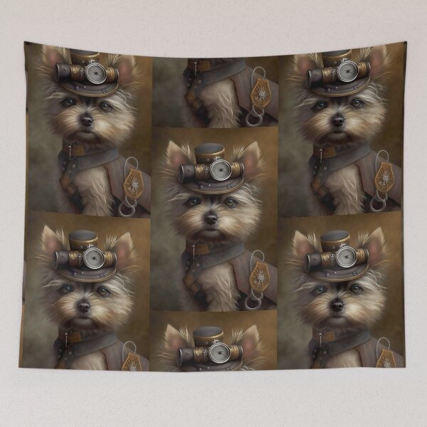 Item preview, Distinguished Steampunk Dog, Fun Steampunk Terrier Vintage Photograph designed and sold by Orianah.