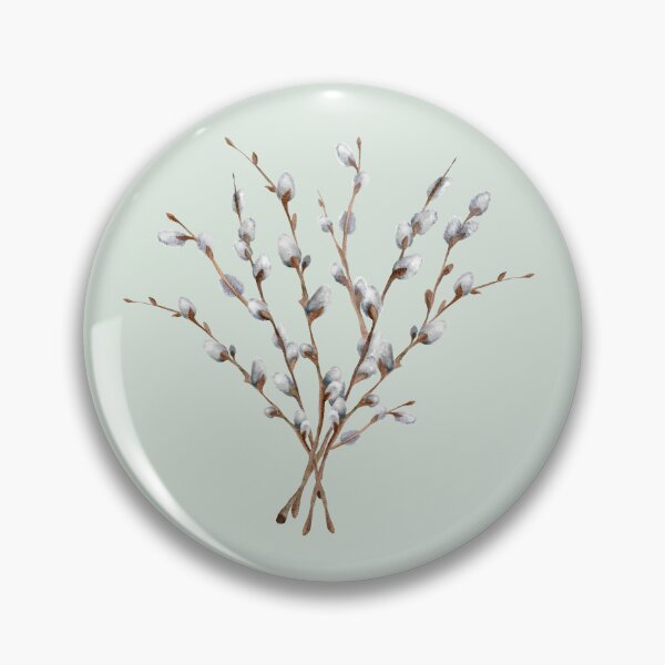 Item preview, Watercolor Pussy Willow Bouquet designed and sold by Sagi Jane Art.