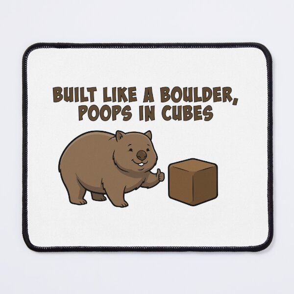 Item preview, Built Like A Boulder Poops In Cubes Wombat designed and sold by Petzzz.
