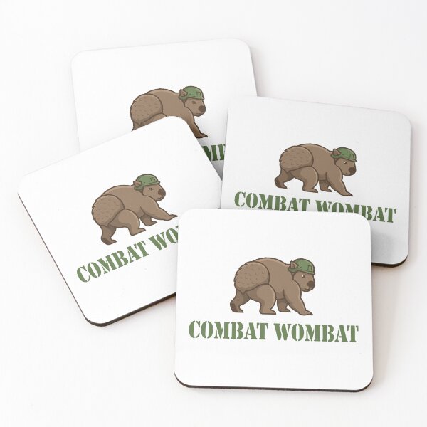 Item preview, Combat Wombat Armored Rear End Funny Animal designed and sold by Petzzz.