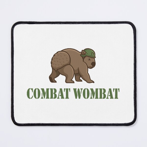 Item preview, Combat Wombat Armored Rear End Funny Animal designed and sold by Petzzz.