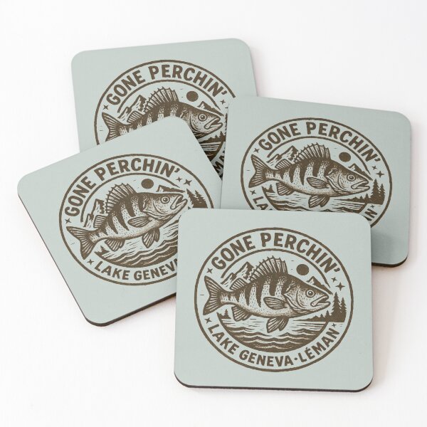 Item preview, Gone Perchin Lake Geneva Perch Fishing designed and sold by AntiqueImages.