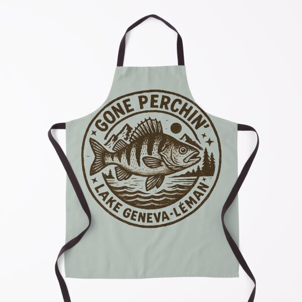 Item preview, Gone Perchin Lake Geneva Perch Fishing designed and sold by AntiqueImages.