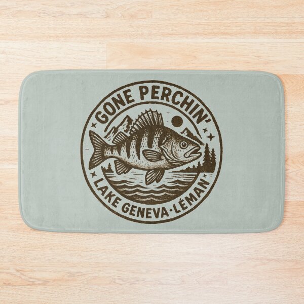 Item preview, Gone Perchin Lake Geneva Perch Fishing designed and sold by AntiqueImages.