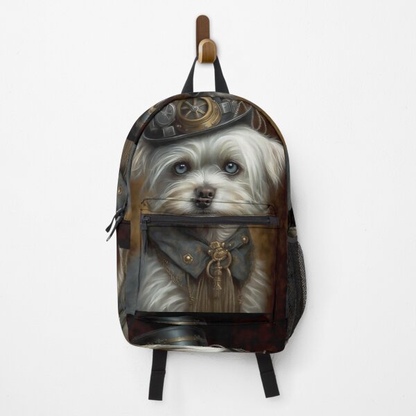 Item preview, Distinguished Steampunk Dog, Fun Steampunk Maltese Terrier Vintage Photograph designed and sold by Orianah.
