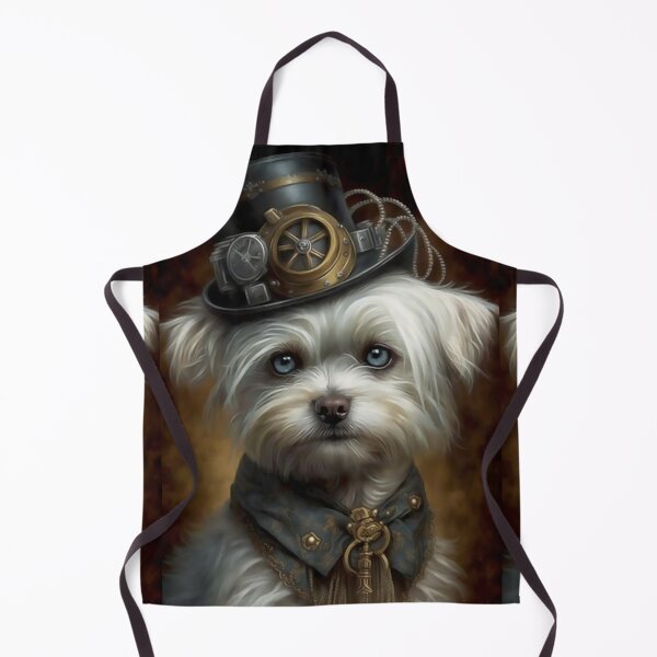 Item preview, Distinguished Steampunk Dog, Fun Steampunk Maltese Terrier Vintage Photograph designed and sold by Orianah.