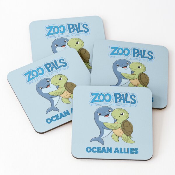 Item preview, Ocean Allies Dolphin & Turtle - Zoo Pals designed and sold by Art-Arcade6.