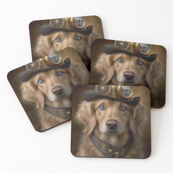 Item preview, Distinguished Steampunk Dog, Fun Steampunk Golden Retriever Vintage Photograph designed and sold by Orianah.